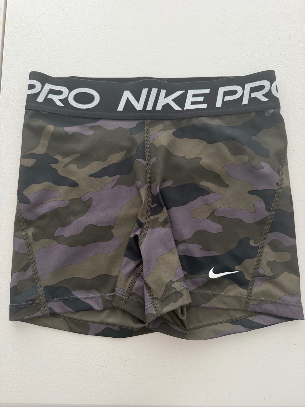 Woman’s Nike Pro camo shorts